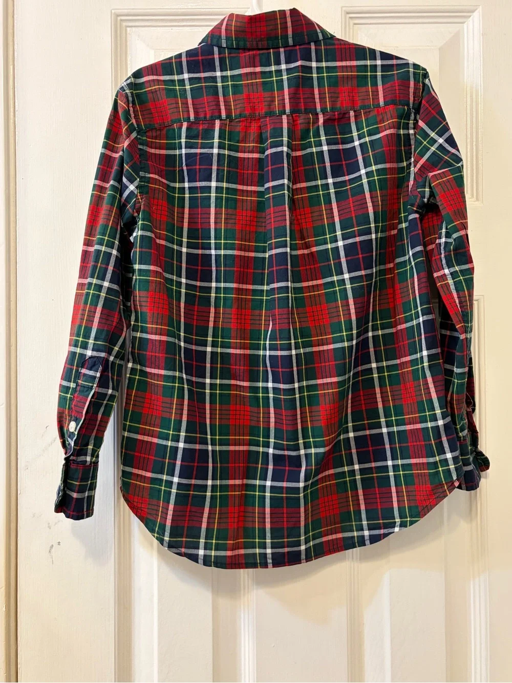 Ralph Lauren Natural Stretch Boys' Christmas Plaid Button-Down Shirt Size 6
